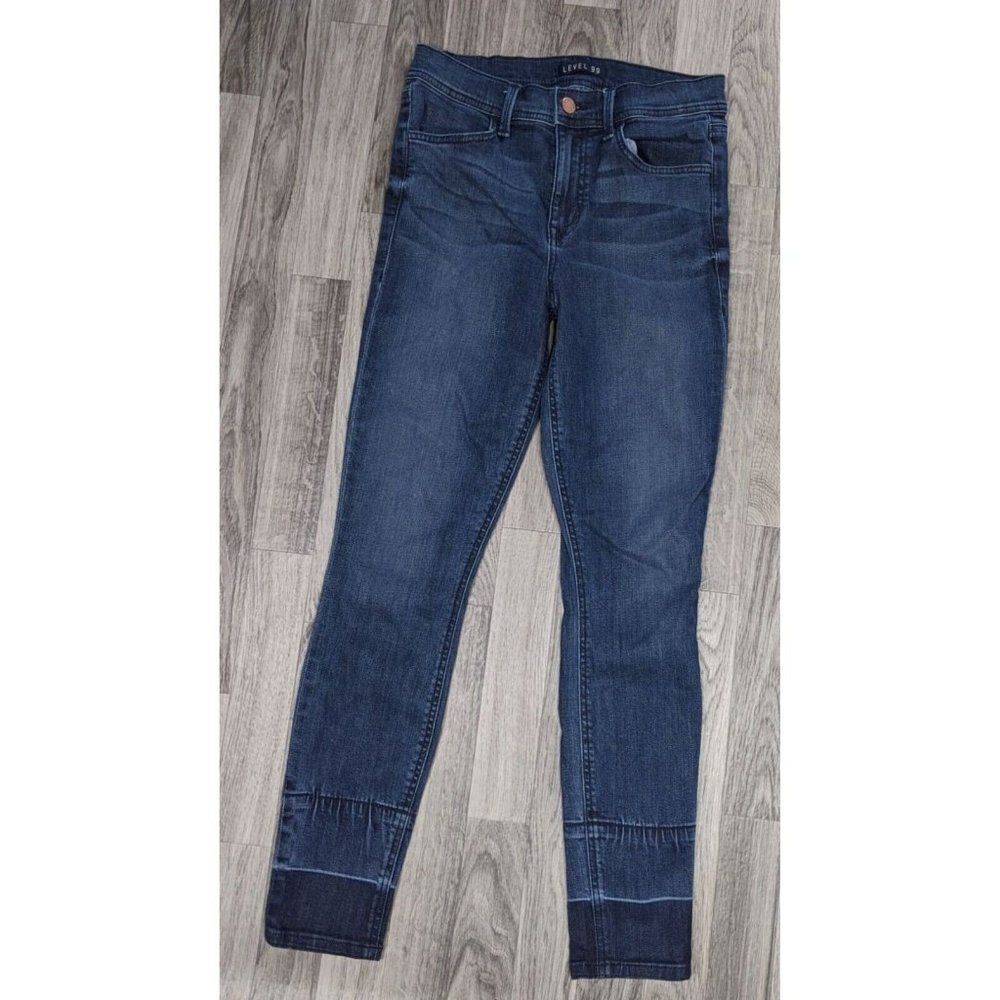Level 99‎ Womens Size 28 Pockets Whiskered Denim Blue Jeans